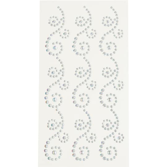 Clear Iridescent Flourishes Bling Stickers By Recollections™
